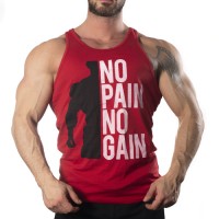 No Pain No Gain Tank Top Atlet Kırmızı